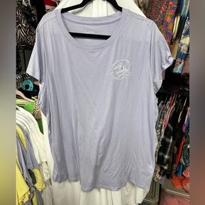 Universal thread Womens T-Shirt Plus Size 2X 3X embroidered Self Made light plum